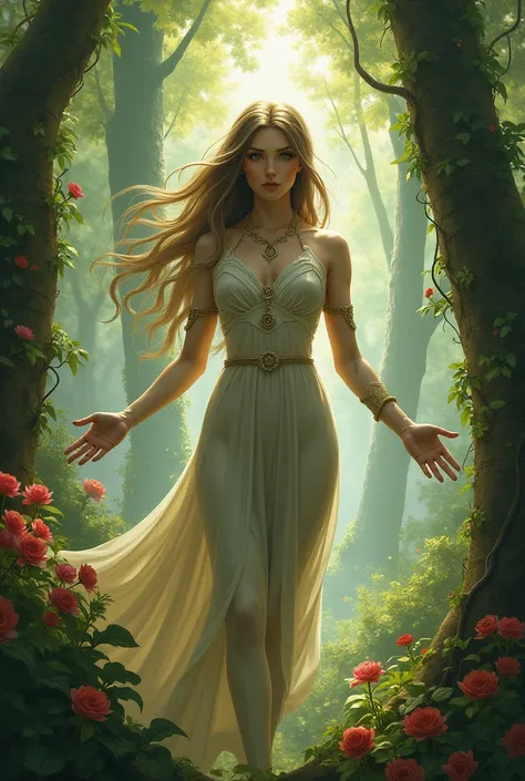  a female with the power of earth and nature