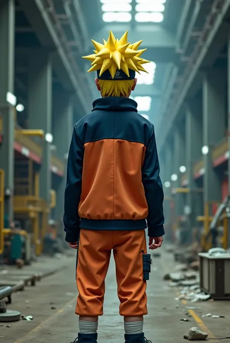 Naruto, An adult and dressed as Hokage ,  appears mysteriously in Code Lyoko's abandoned factory after being summoned by a fake ninja technique created by OdDodd, surpris, Jump back , puis tente maladroitement de copier les mouvements de combat de Naruto, ...