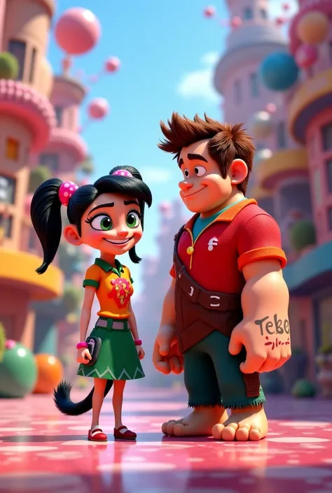 Venellope de detona Halph, junto com Nick de Zootopia 