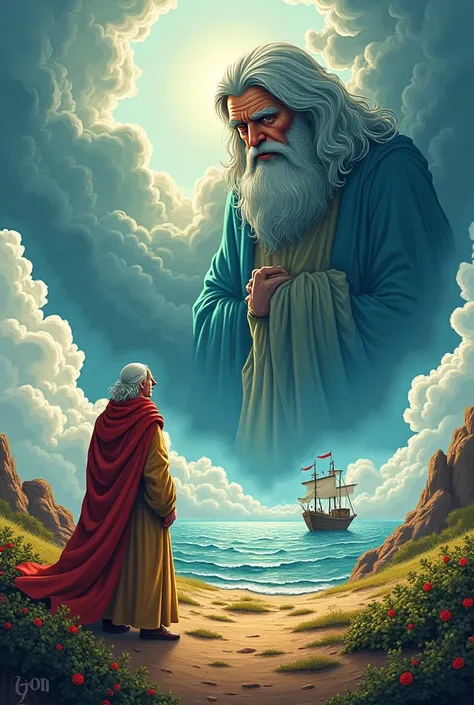  God speaks to Noah to make the ark/cartoons/the bible/