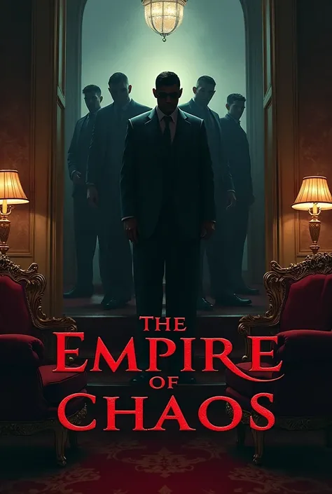 I want you to create a cover of a Mafia book for me that says "The Empire of Chaos"