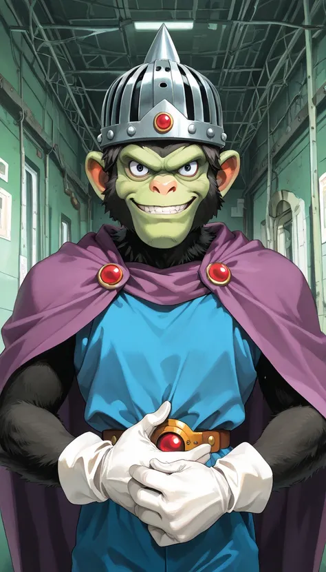 1boy, (photo of a monkey, furry, BREAK,Chimpanzee,mojo jojo), (extremely detailed CG unit 8k wallpaper),(master part), (best quality), (ultra detail), (best illustration),(ghibli_style), cowboy shot, standing, facing viewer, looking at viewer, perfect face...