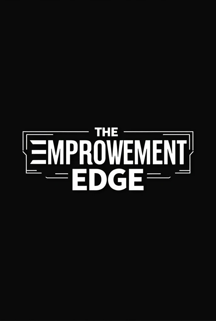 Create black and white logo for my youtube channel and the name of this channel is "theemprowementedge" with some details 