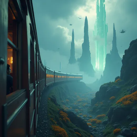 "After a while, Anil realized that the train had now reached some strange world."