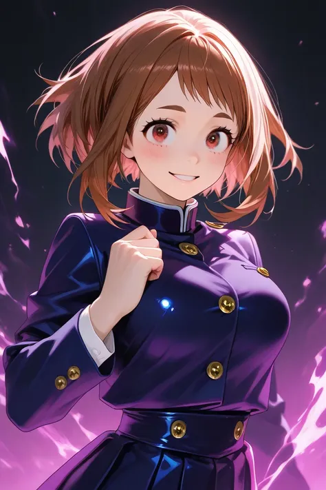 Ochako Uraraka mesmerized by her latex jujutsu kaisen uniform