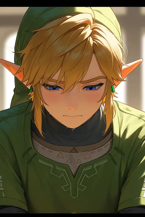 Link (Legend of zelda), blushed, sad