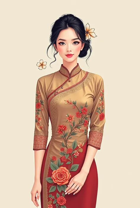 Front kebaya vector 