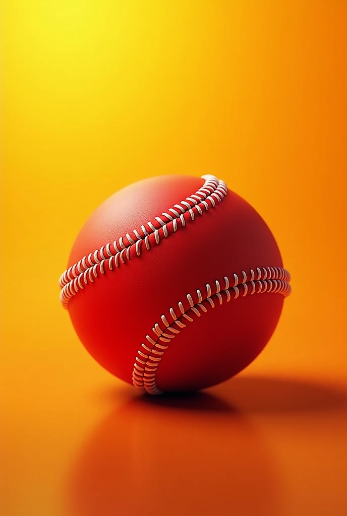 Gradient gold-colored background on the front a red softball with white stitching what does Caporale say 