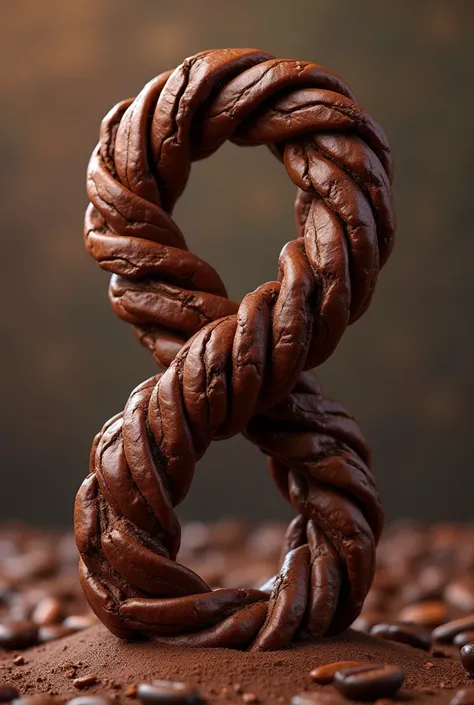 
Cacao Infinity :  A figure of infinity created with intertwined cocoa beans,  representing the continuity of pleasure .
