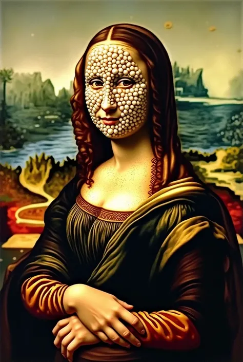 create monalisa made of food