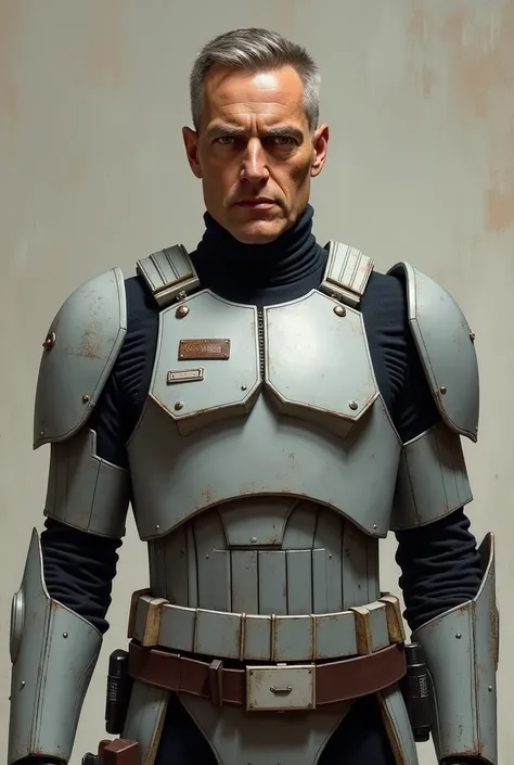 General Edward with clone trooper suit not wearing helmet 