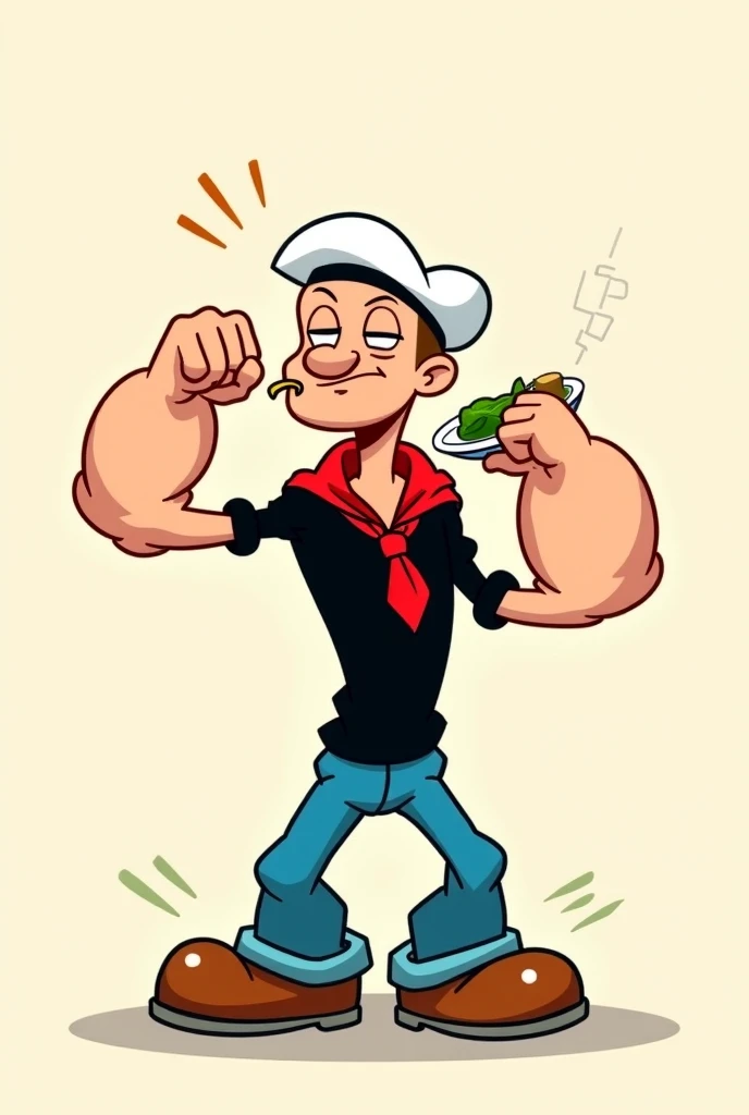 popeye(drawings)You eat a big plate of spinach