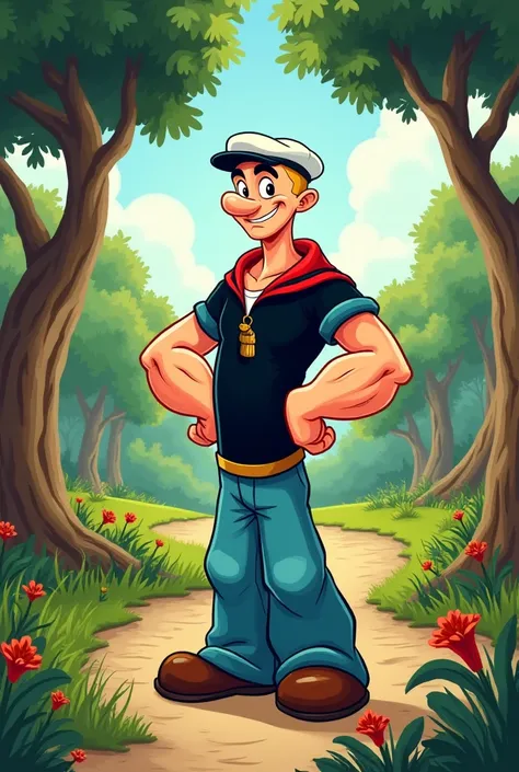 popeye(drawings)  in the park 