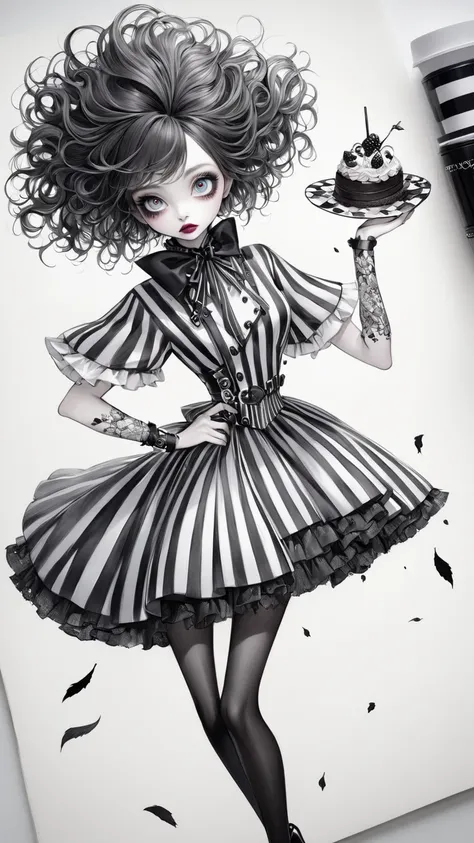 Tim Burton Illustrations 、  Fashion Illustrations、  extremely realistic  、