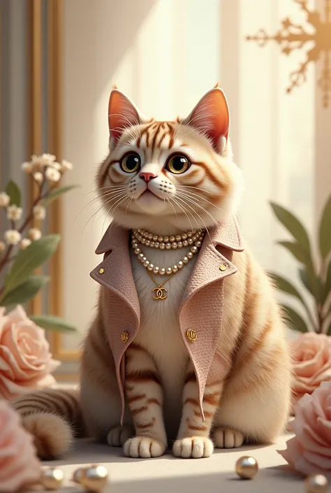 Create a complete Chanel Meowverse and Life YouTube banner with a gold and white background color