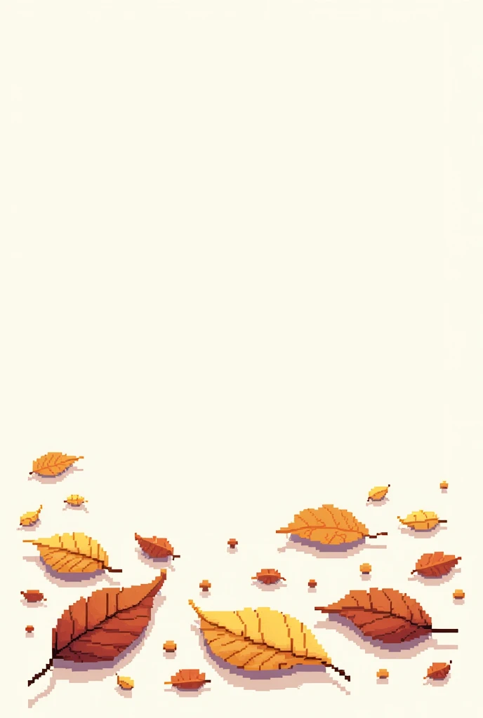 Generate an image of leaf litter in pixelart format with a white background for Habbo Holo