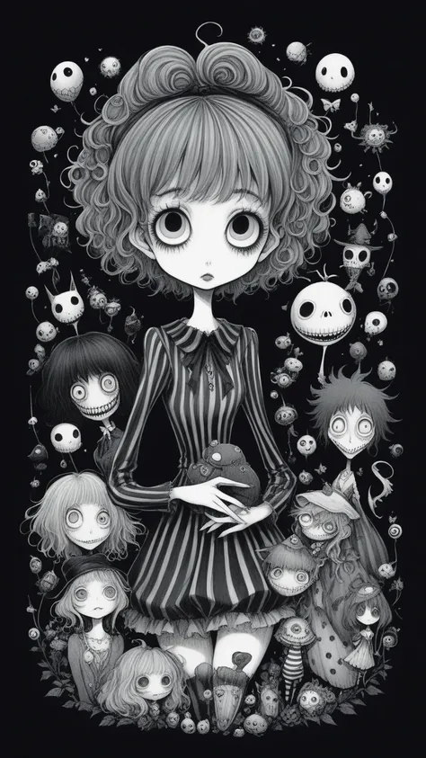 Tim Burton illustrations、