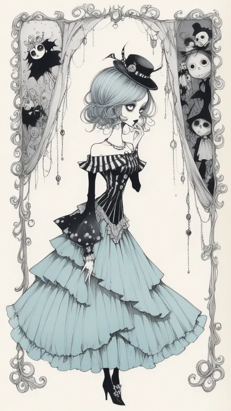 Tim Burton illustrations、 Fashion Illustrations、