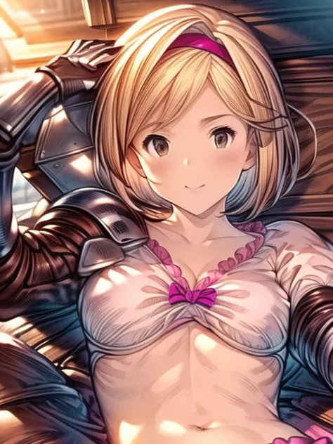  (  top quality, 4K, 8k,   high definition , masterpiece:1.2),   very detailed, (  is present , photo  is present , photo-  is present :1.37) ,  Official Art ,Zita from Granblue Fantasy  , Teal Eyelids,smile,  normal breasts,( white swimsuit ), showing bel...