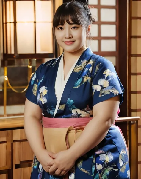  medium size display,  full body shot,  depth of border written ,  Bust,  upper body,  Movie Angles , masterpiece,  top quality,  very detailed, CG, 8K wallpaper,  beautiful face,  Delicate Eyes, Otome,  alone, smile, kimono、yukata、 Super Big Breasts 、, ve...