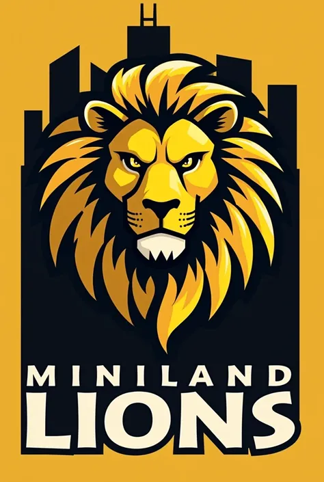 Make a football team logo for MINILAND lions football team 