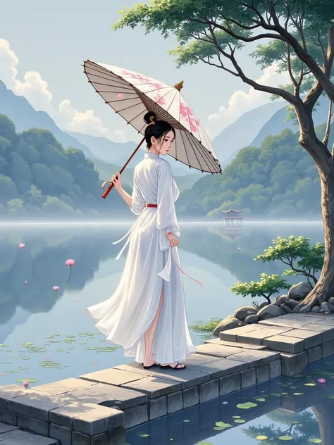  Please draw a long scroll full of oriental poetry， With the Legend of the White Snake as the context， Blending a thousand years of love in ink and color。 The picture starts from the misty West Lake， The Broken Bridge, which is carefully outlined, lies hor...