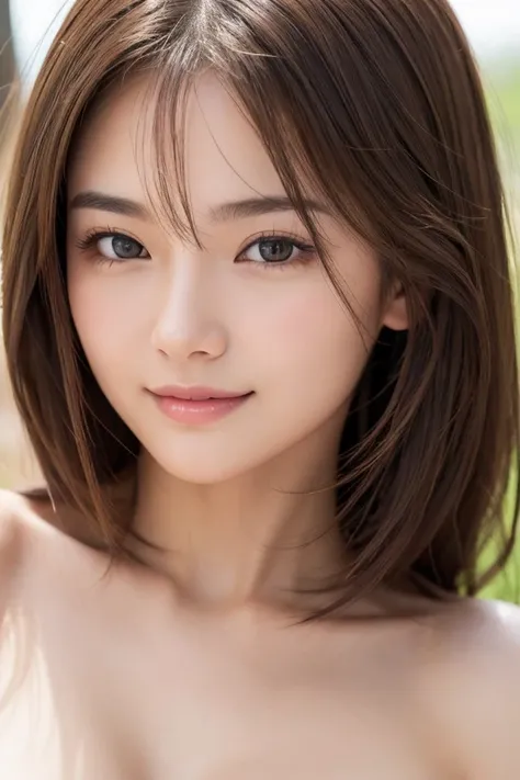 Realistic、Masseter region、Please redeem、High resolution、RAW Photos、Realistic、Bright lighting、Face Light、Smooth Professional Lighting、Japanese women、Beautiful woman、Completely naked、Beautiful nipples、Face close-up、modeling、gravure、sexy、so beautiful、Realisti...