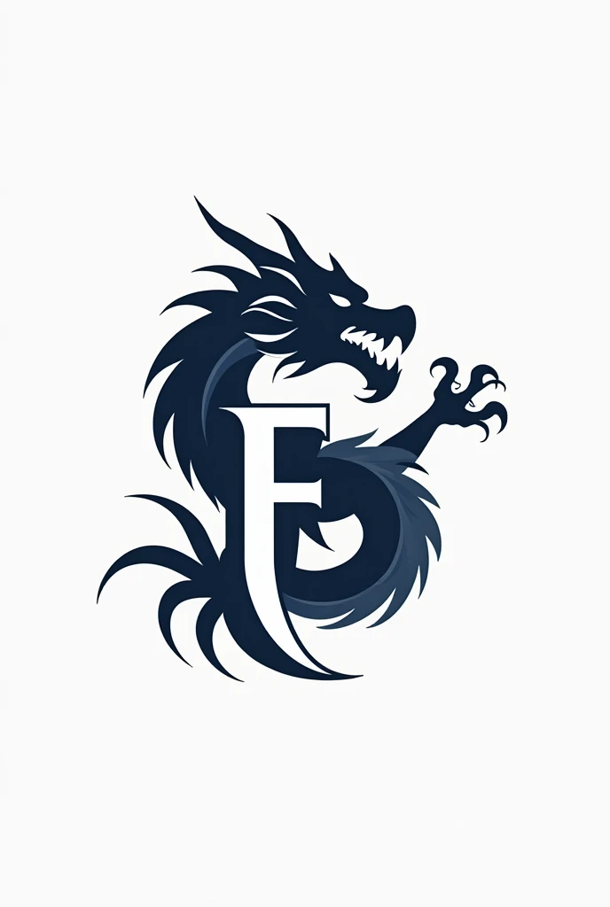 symbol for resaface that has a dragon mixed making a letter R and F mixed together 