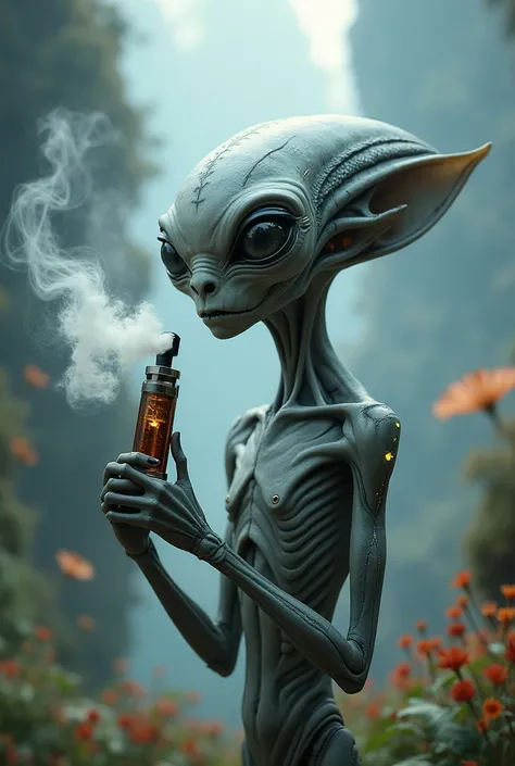 Alien with vape