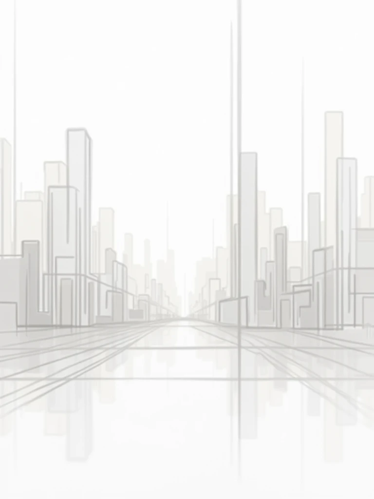 The white background depicts a cityscape with painted lines of buildings.