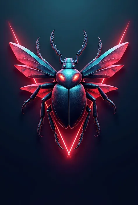 Beetle,gaming,logo dark colors and gold