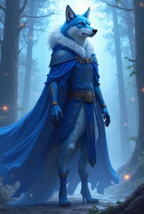 Blueshortwolf adult rpg cloak furry anime magic