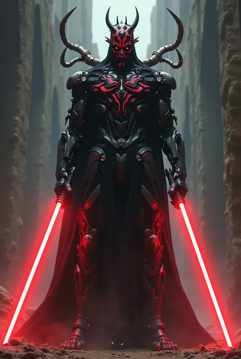 Un mélange entre le Generel Grievous et Dark Maul de Star Wars