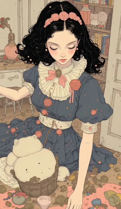 Snow White drawn in style art style