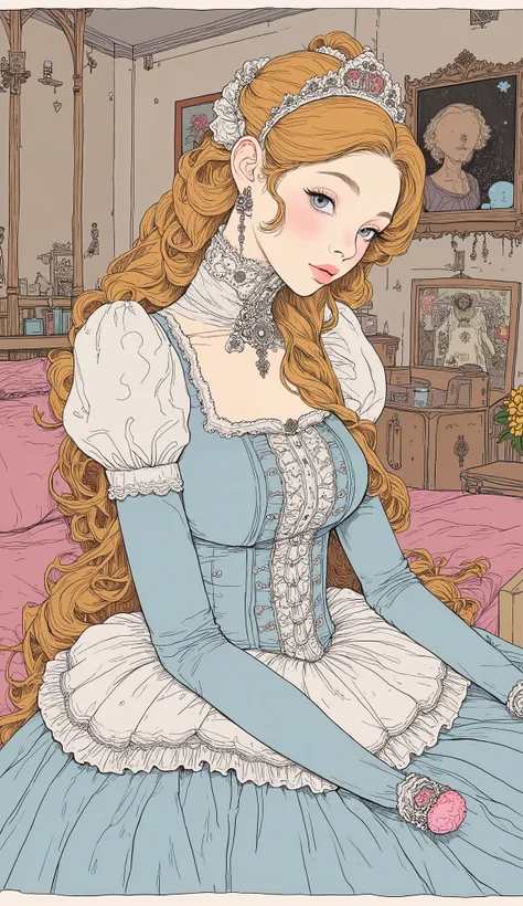 Cinderella drawn in style art style