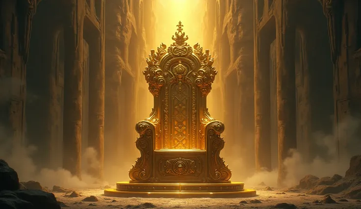 a throne of gold and sorrow, surreal, epic, --16:9