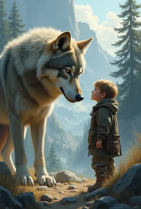 A boy and a wolf