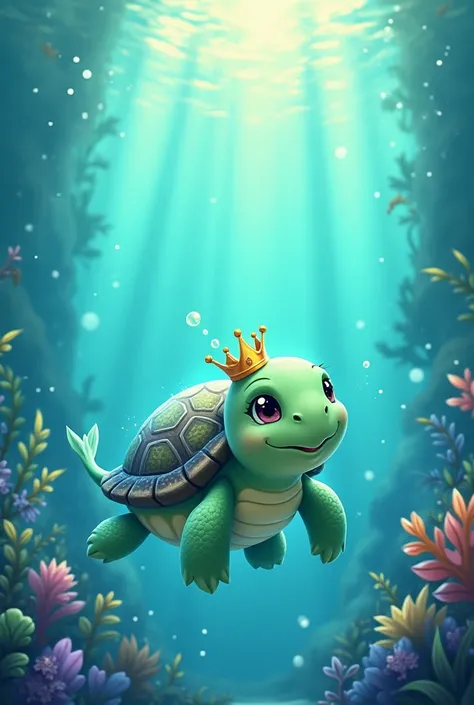 Princess Water Turtle Cartoon