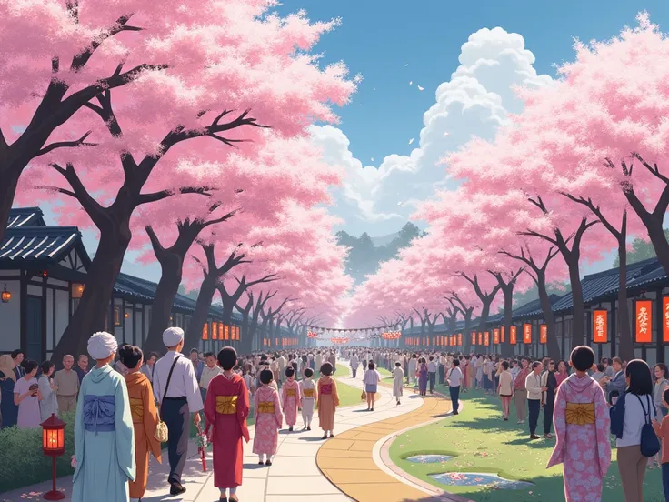 Hanami Festival Atmosphere
