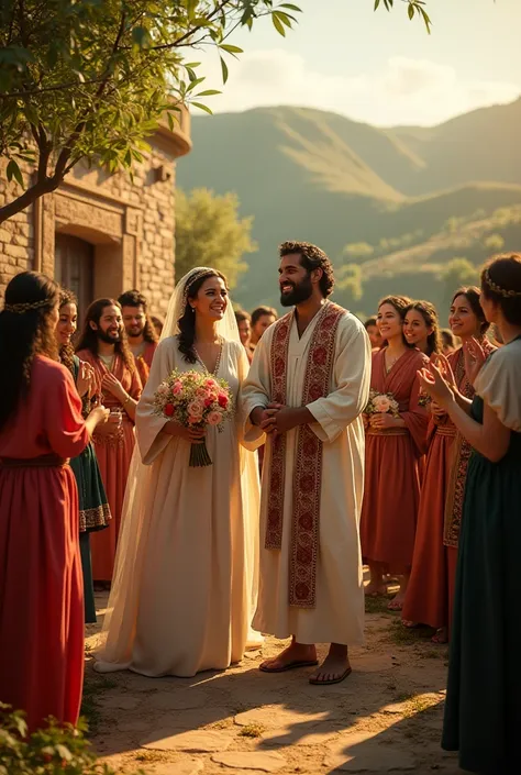 an image of a Jewish wedding celebration from the time of Jesus