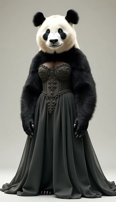 real pandas　Circle々I'm doing 　I'm wearing an elegant dress
Facing the front and standing on two legs　1 person