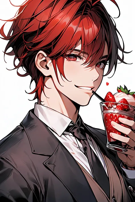 masterpiece、 top quality、(((male)))、(((male性)))、maleの子 1 人、(((Men)))、(((Red Hair)))、((( short hair)))、((( suit、 tie)))、 white background、 detailed eyes 、 Detailed Facial Features 、リアルで high resolution ( top quality、4K、8k、 high resolution、masterpiece:1.2)、(...