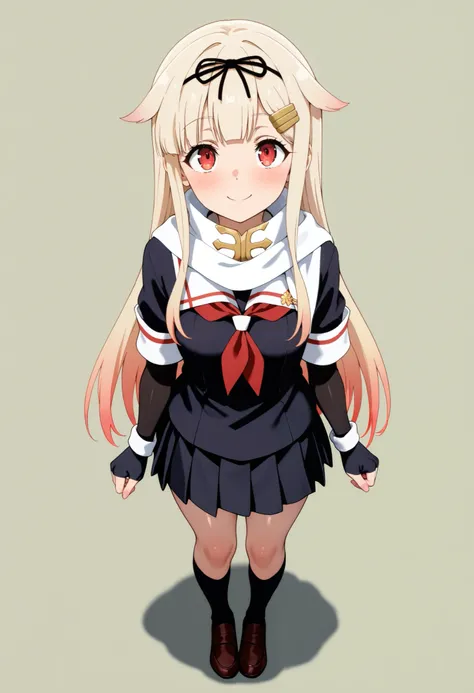  top quality,  Amazing Quality ,   very aesthetic ,   is ridiculous, Watching yuudachi _KaiNi \( fleet this\)
 1 girl, You'll deny it,   blonde hair,  gradient hair that burst into the classroom,  hair flap,  long hair,  hair bow,  hair clip,  red eyes,
Se...