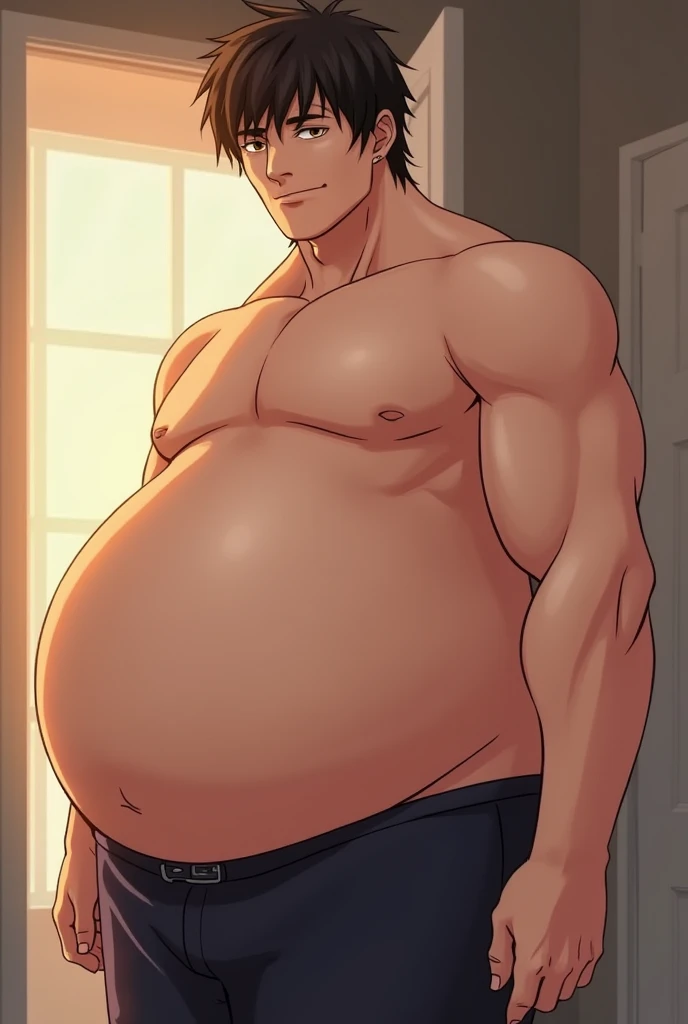 anime porn guy with a giant belly