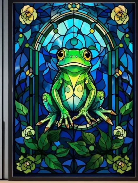 Please change the frog in the center to a rose as in this image。Change the color to red