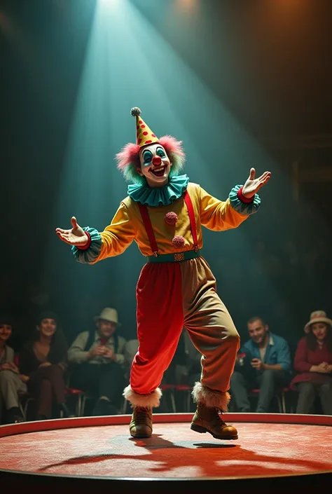 A clown ,aki likeot mutat, but the clown should be in a circle
