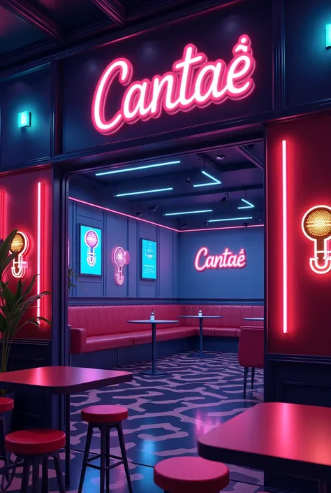  I need a visual identity for my karaoke brand, The brand name is CANTAê 