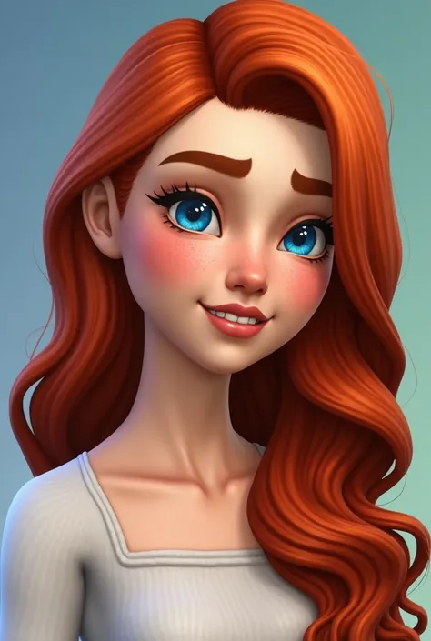 Create a red-haired, blue-eyed character for The Sims 4