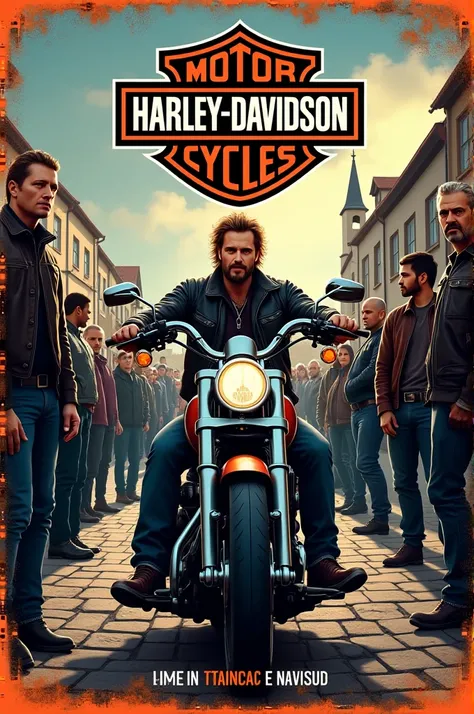 Réalise-moi une affiche accrochant pour le festival de Grimaud, qui est un festival Harley-Davidson, avec des concerts, avec des exposants avec des motards