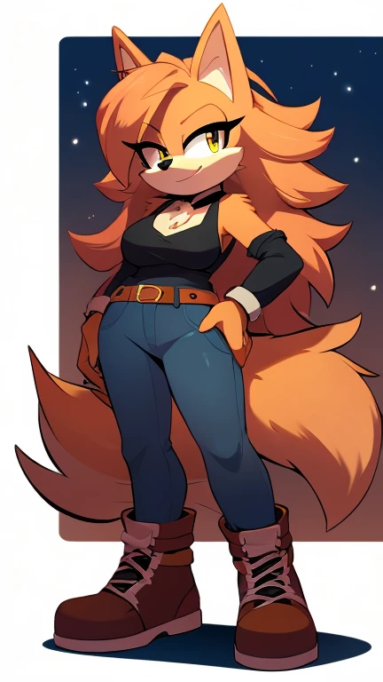 Female furry werewolf fluffysonic style 